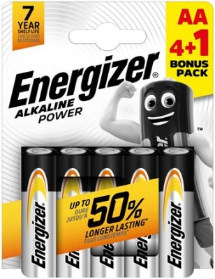 Elem, AA ceruza, 4+1 db, ENERGIZER "Alkaline Power"