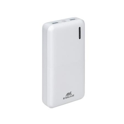 Hordozható akkumulátor, USB-A/USB-C, 20000mAh, 20W, QC/PD, RIVACASE "VA2572", fehér