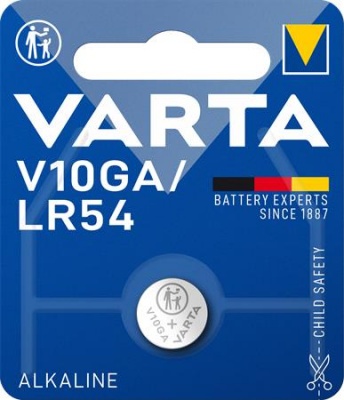 Gombelem, V10GA / LR1130 / LR54 / 189, 1 db, VARTA